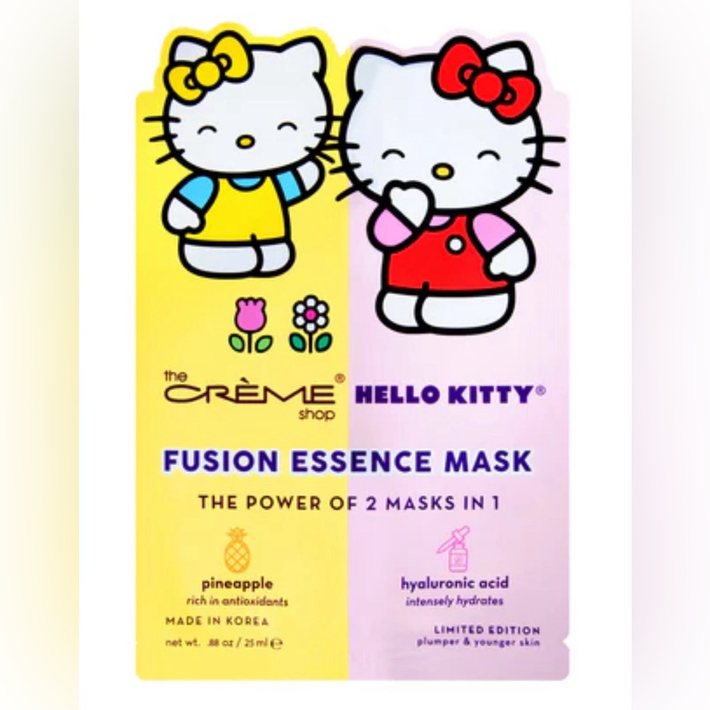 Sanrio Hello Kitty The Creme Shop Essence Sheet Mask/Hyaluronic Acid & Pineapple